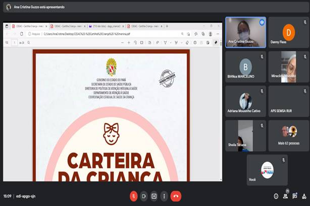Carteira da Criança é lançada pela Sespa em live para técnicos de Secretarias Municipais da Saúde Carteira da Criança é lançada pela Sespa em live para técnicos de Secretarias Municipais da Saúde