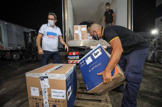 Pará recebe mais 265.530 doses de vacina contra a Covid-19 nesta terça-feira (21) Pará recebe mais 265.530 doses de vacina contra a Covid-19 nesta terça-feira (21)