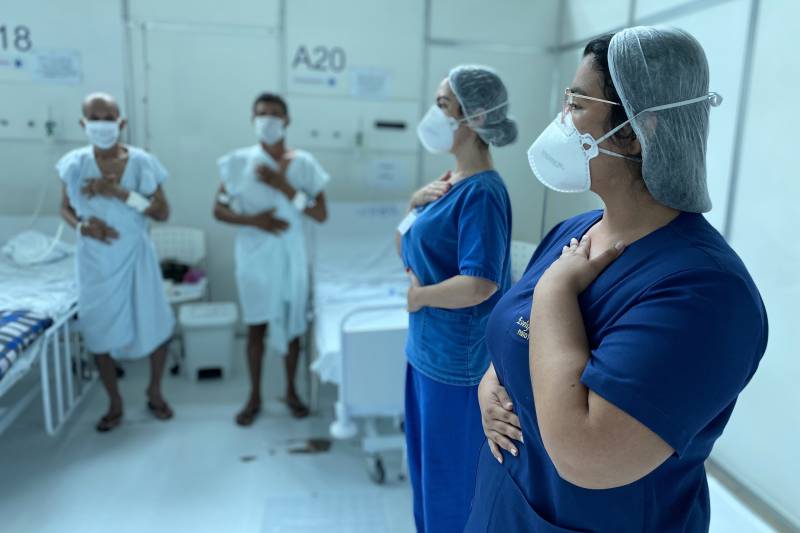 Projeto ajuda a respirar melhor e controlar a ansiedade em pacientes do Hospital de Campanha, no Hangar Projeto ajuda a respirar melhor e controlar a ansiedade em pacientes do Hospital de Campanha, no Hangar