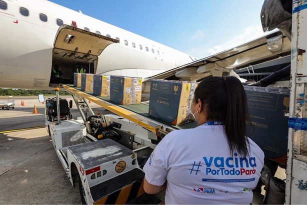 Mais 264.420 vacinas contra a Covid-19 chegam ao Estado Mais 264.420 vacinas contra a Covid-19 chegam ao Estado