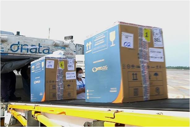 Mais 29.250 vacinas contra a Covid-19 chegam ao Pará nesta quarta-feira (27) Mais 29.250 vacinas contra a Covid-19 chegam ao Pará nesta quarta-feira (27)
