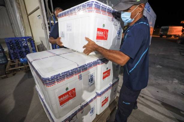 Mais 110.500 doses da Oxford/AstraZeneca chegam a Belém para ampliar a vacinação Mais 110.500 doses da Oxford/AstraZeneca chegam a Belém para ampliar a vacinação