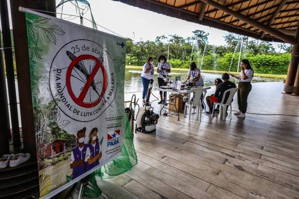 Sespa realiza ação de conscientização de combate à malária Sespa realiza ação de conscientização de combate à malária