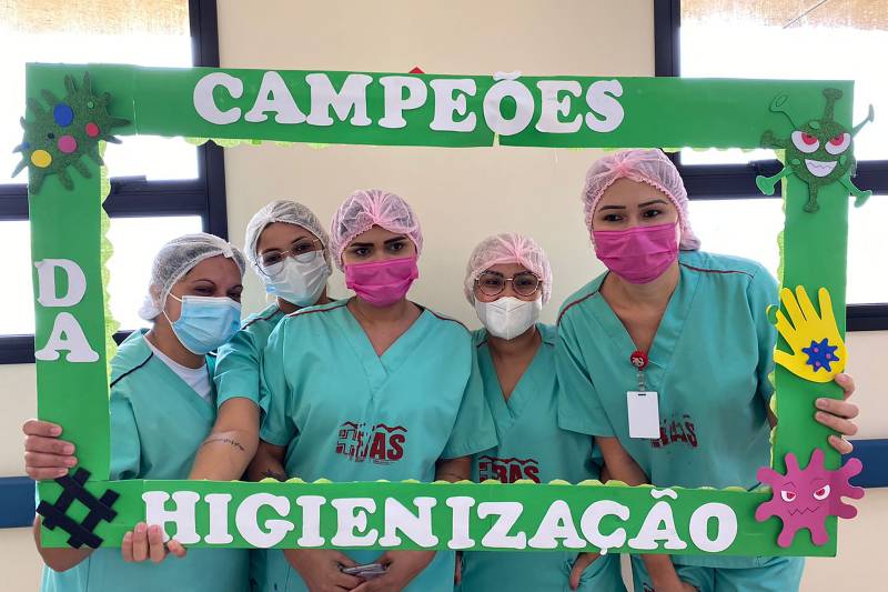 Abelardo Santos faz campanha de higienização das mãos para evitar infecções hospitalares Abelardo Santos faz campanha de higienização das mãos para evitar infecções hospitalares