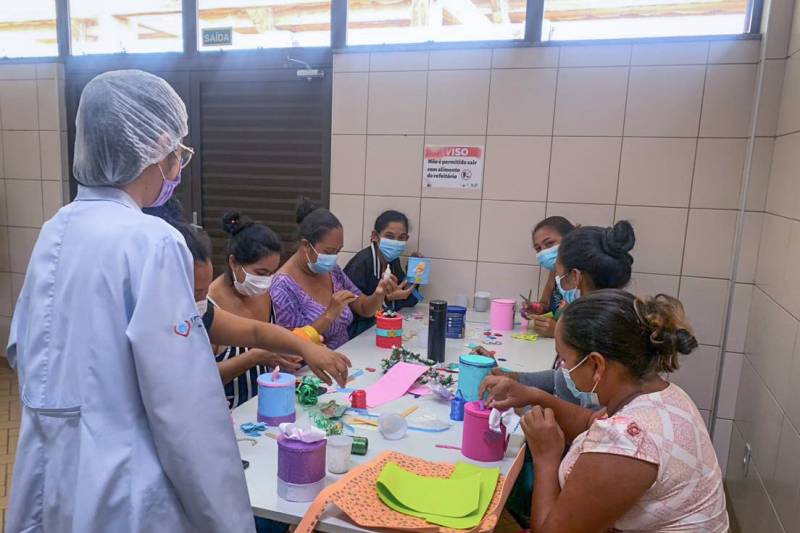 Hospital Regional do Marajó realiza oficinas para mães de bebês internados nas UTIs Hospital Regional do Marajó realiza oficinas para mães de bebês internados nas UTIs