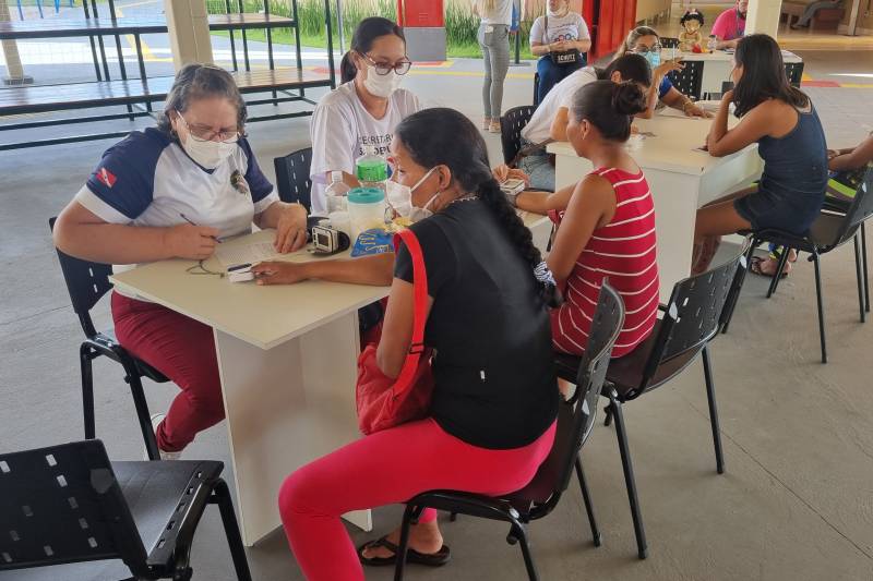 Sespa promove ação especial de saúde indígena na Usina da Paz do Guamá Sespa promove ação especial de saúde indígena na Usina da Paz do Guamá