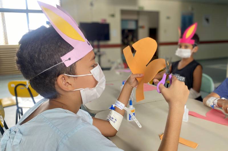 Crianças internadas no Hospital Metropolitano celebram a Páscoa Crianças internadas no Hospital Metropolitano celebram a Páscoa