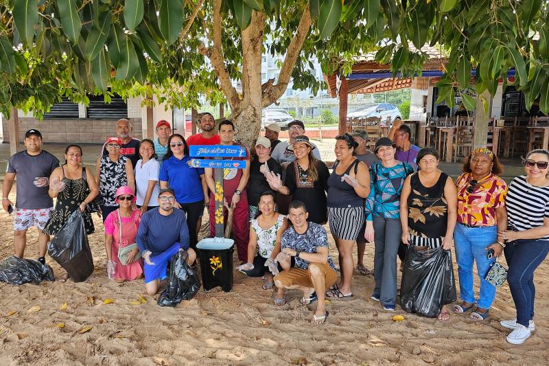 Usuários do Caps Icoaraci levam mensagem de sustentabilidade para Praia do Cruzeiro Usuários do Caps Icoaraci levam mensagem de sustentabilidade para Praia do Cruzeiro