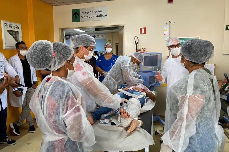 A Sespa avalia que houve um aumento considerável de número de casos de vírus circulantes respiratórios em crianças neste ano, comparado com o ano passado. No entanto, a rede hospitalar estadual tem conseguido atender demanda dos casos que necessitam de internação hospitalar. A Sespa avalia que houve um aumento considerável de número de casos de vírus circulantes respiratórios em crianças neste ano, comparado com o ano passado. No entanto, a rede hospitalar estadual tem conseguido atender demanda dos casos que necessitam de internação hospitalar.