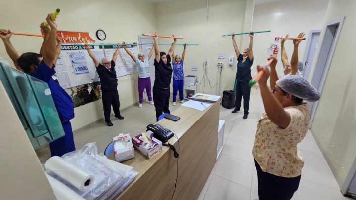 Hospital Regional de Tucuruí incentiva ginástica laboral com promoção de saúde e bem-estar aos colaboradores
