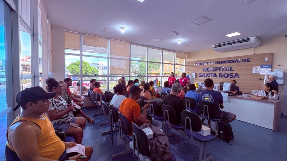 Hospital Santa Rosa leva ações do Outubro Rosa a pacientes do Centro de Hemodiálise